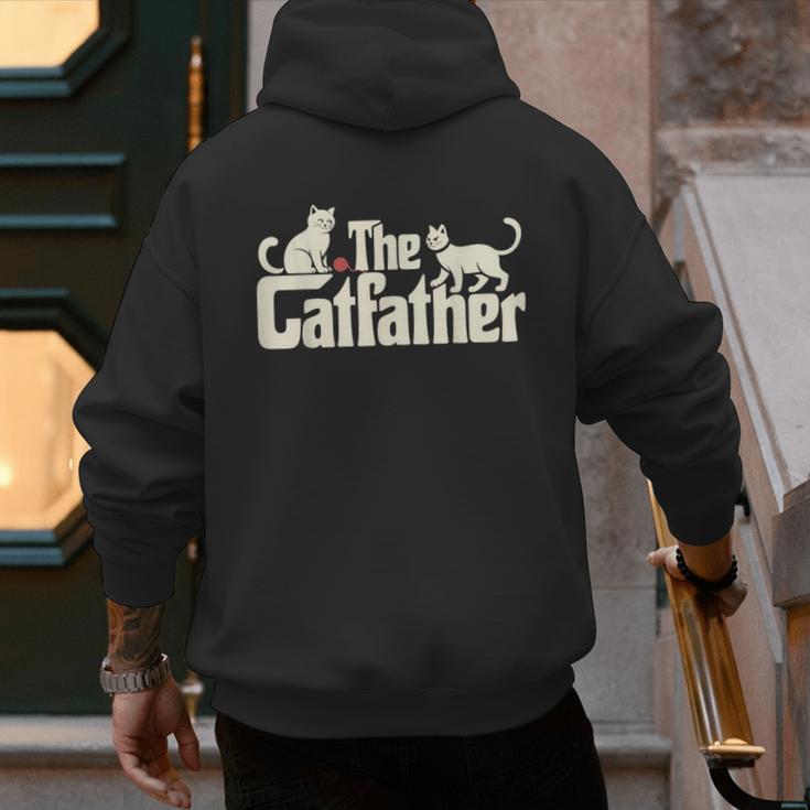 The Catfather Cat Dad Father's Day Cat Lover Men's Hoodie Back Print