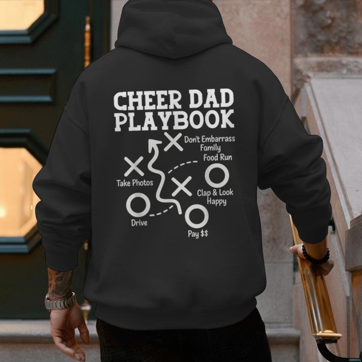 Cheer Dad Cheerleader Playbook Men's Hoodie Back Print Cheer Dad Cheerleader Playbook Men's Hoodie Back Print