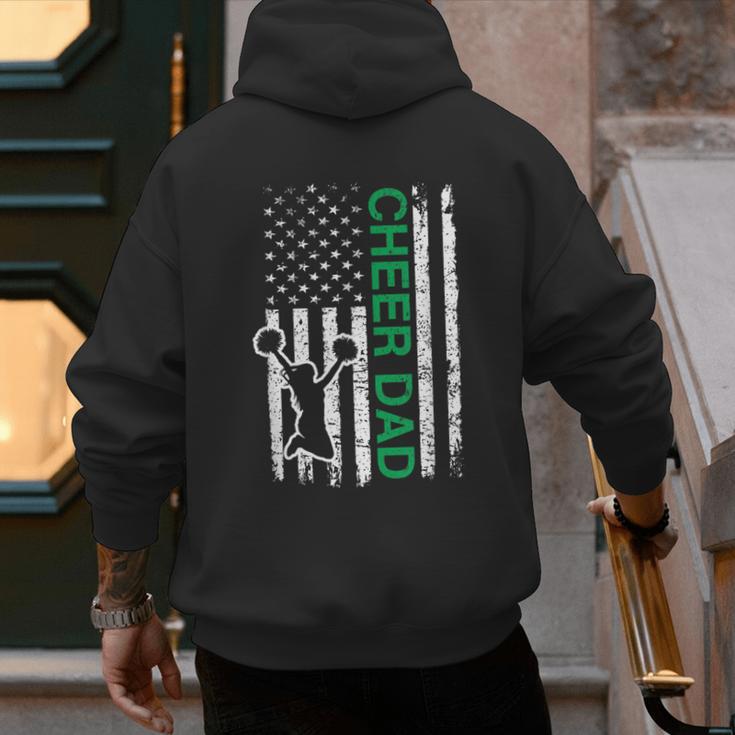 Cheer Dad Flag Green Cheerleading Men's Hoodie Back Print Cheer Dad Flag Green Cheerleading Men's Hoodie Back Print