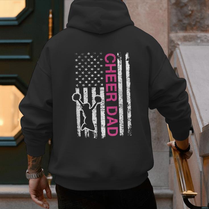 Cheer Dad Flag Pink Cheerleading Men's Hoodie Back Print