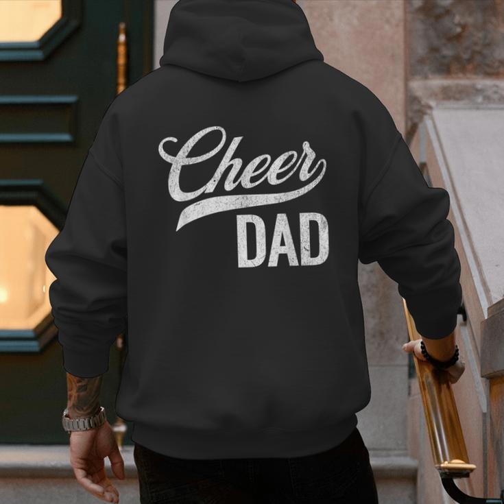 Cheer Dad Green Cheerleading Matching Parents Men's Hoodie Back Print