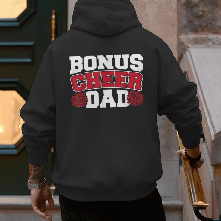 Cheer Stepdad Bonus Cheer Dad Red Men's Hoodie Back Print