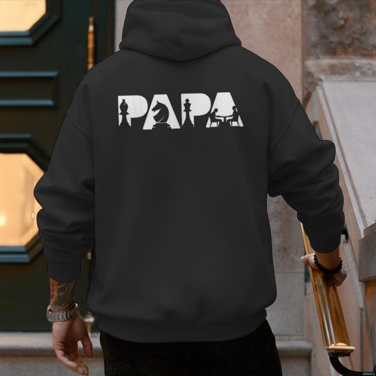 Chess Father Dad Chess Father T-Shirt Men's Hoodie Back Print