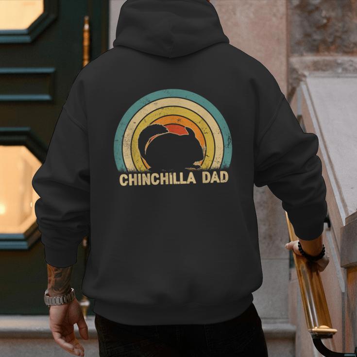 Chinchilla Dad Father's Day Chinchilla Lover Dad Daddy Men's Hoodie Back Print