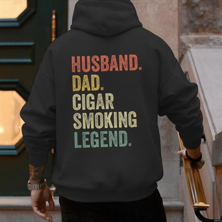 Cigar Lover For Dad Men Vintage Cigar Saying Men's Hoodie Back Print