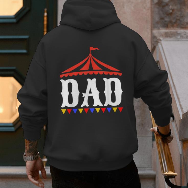 Circus Dad Of The Birthday Boy & Girl Carnival Family Outfit Men's Hoodie Back Print