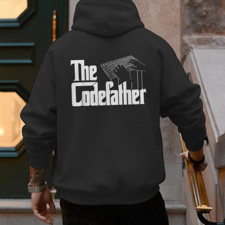 The Code Father Computer Coder Dad Programmer Men's Hoodie Back Print