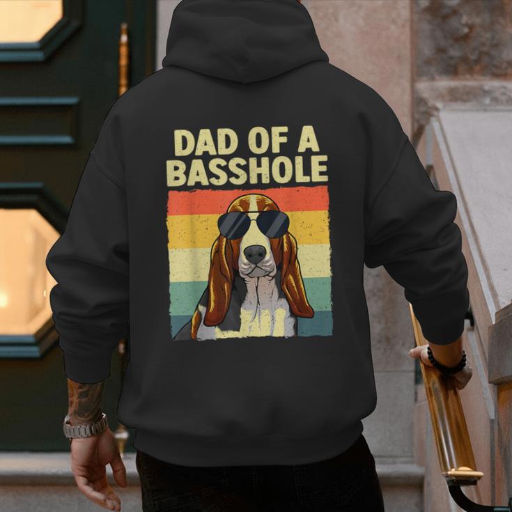 Cool Basset Hound For Men Dad Dog Basset Hound Lovers Men's Hoodie Back Print