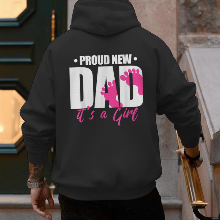 Cool Parent Apparel Proud New Dad It's A Girl Classic Fit Short Sleeve Crew Neck T-Shirt Small Men's Hoodie Back Print