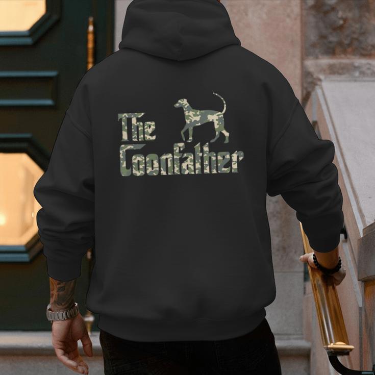 Coonfather Coon Hunting Dogs Coonhound Dad Men's Hoodie Back Print