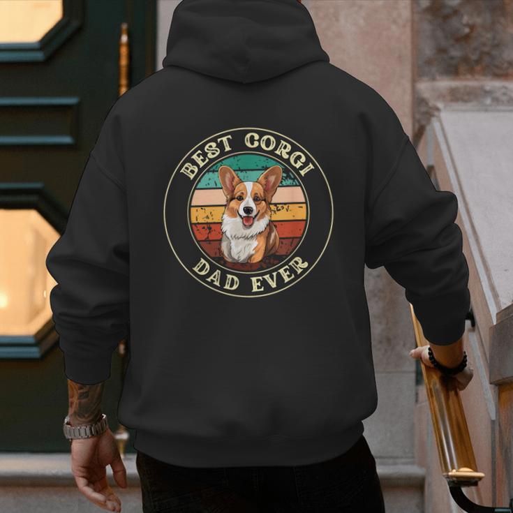 Corgi Dad Idea For Men Men's Hoodie Back Print Corgi Dad Idea For Men Men's Hoodie Back Print