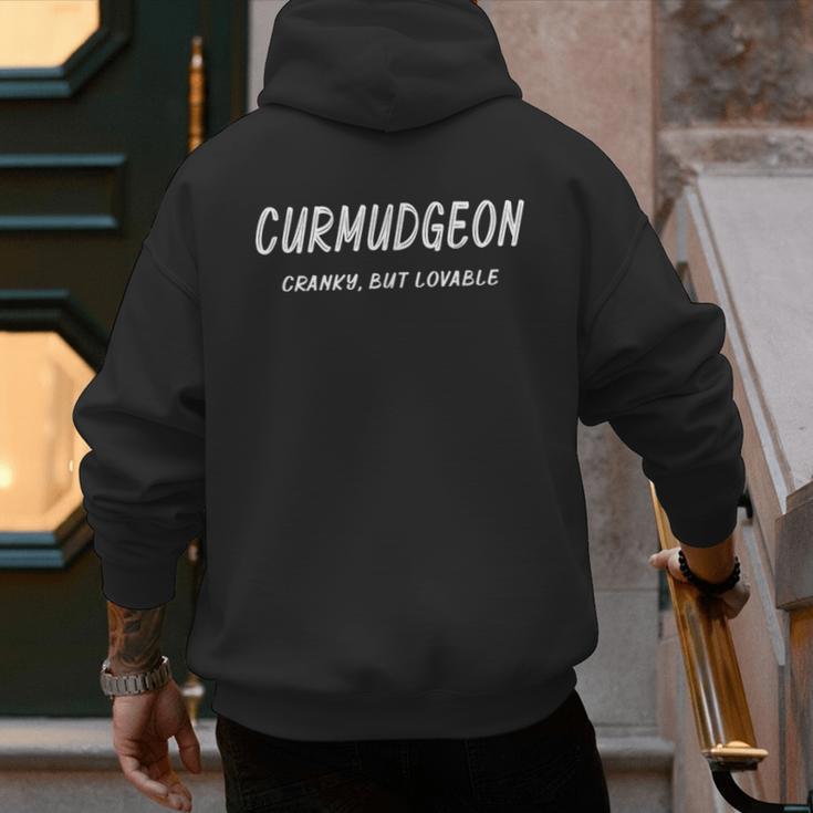 Curmudgeon Grumpy Mood Grouchy Dad Cranky Men Saying Men's Hoodie Back Print