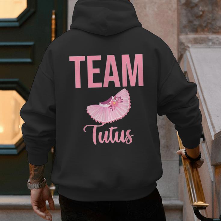 Cute Team Tutus Gender Reveal For Mom And Dad Men's Hoodie Back Print Cute Team Tutus Gender Reveal For Mom And Dad Men's Hoodie Back Print