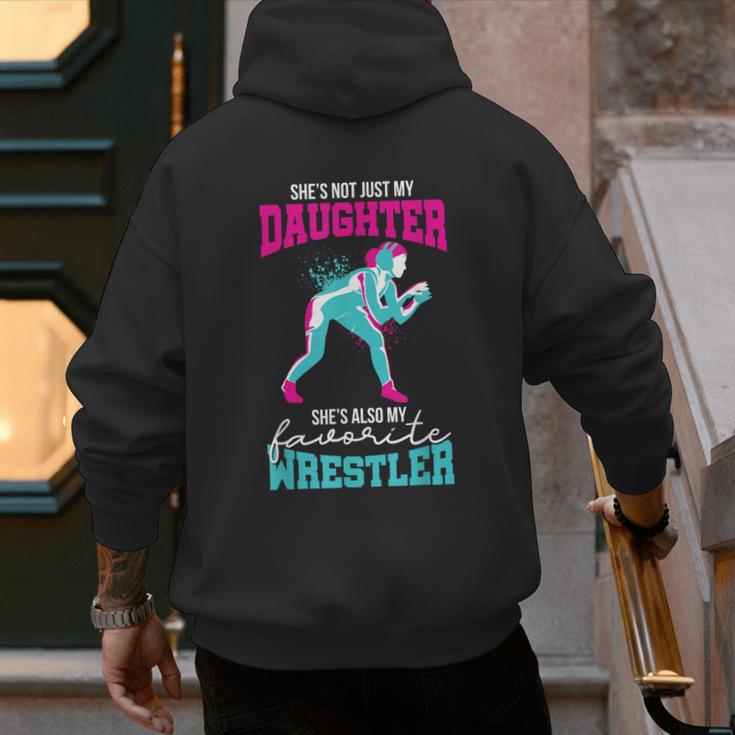 Cute Wrestling Daughter Favorite Wrestler Dad Mom Men's Hoodie Back Print