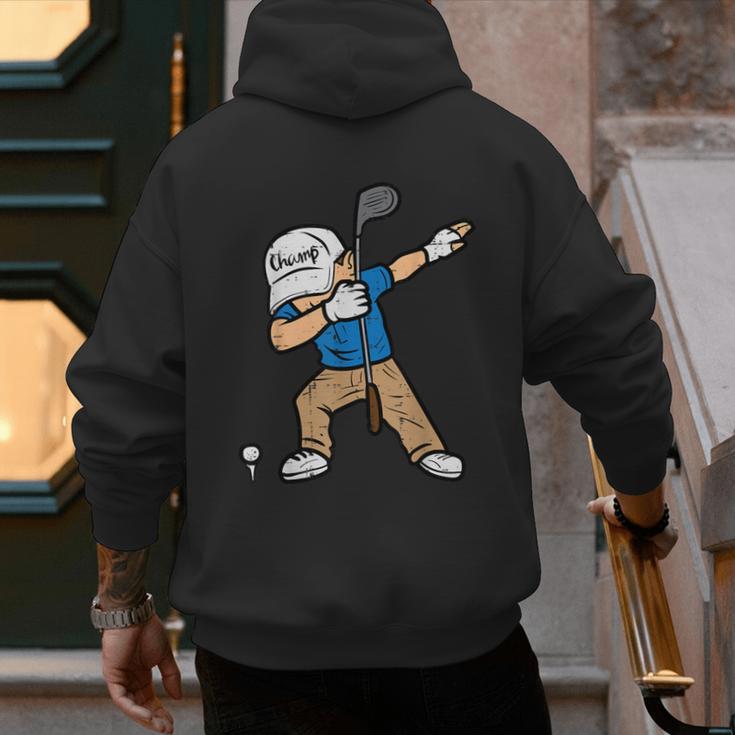 Dabbing Golfer Golfing Golfer Dad Men Boys Kids Youth Men's Hoodie Back Print