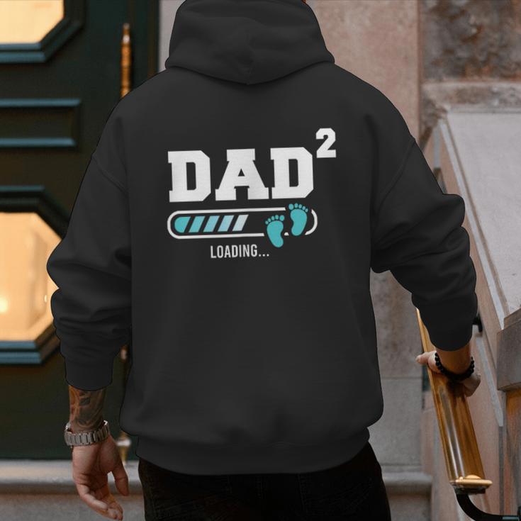 Dad 2 Second Time Dad Dad Of Two Men's Hoodie Back Print Dad 2 Second Time Dad Dad Of Two Men's Hoodie Back Print