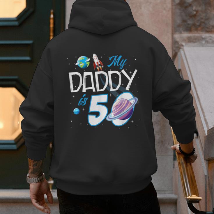 My Dad Is 50 Years Daddy Father 50th Years Birthday Men's Hoodie Back Print