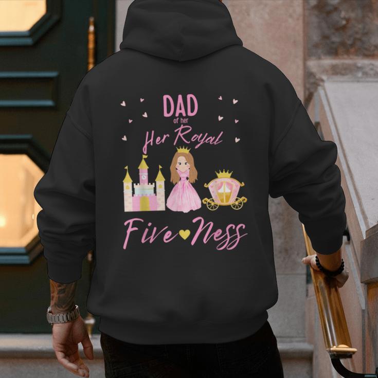 Dad 5th Birthday Her Royal Fiveness Princess Matching Men's Hoodie Back Print