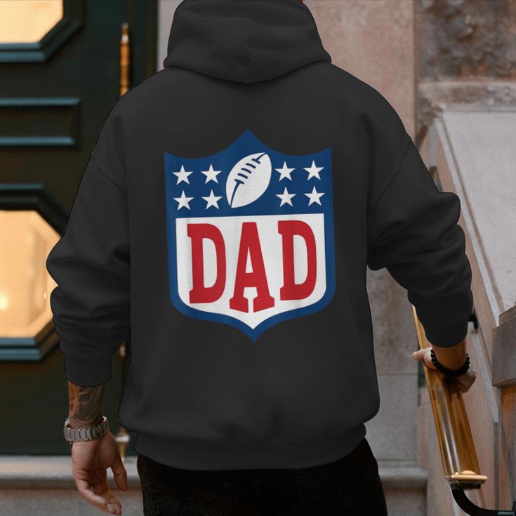 Dad American Football Happy Birthday Family Matching Retro Men's Hoodie Back Print Dad American Football Happy Birthday Family Matching Retro Men's Hoodie Back Print