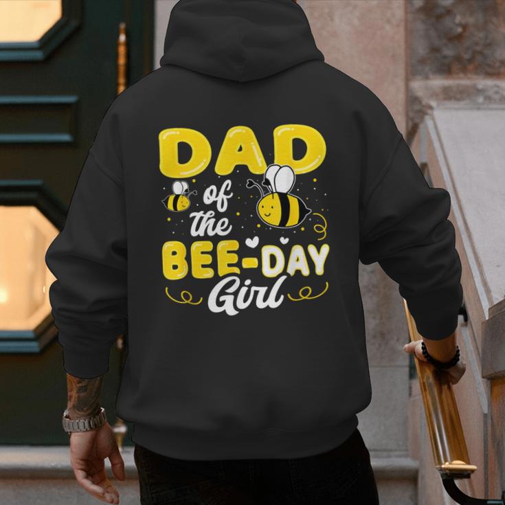 Dad Of The Bee Day Girl Hive Party Matching Birthday Sweet Men's Hoodie Back Print