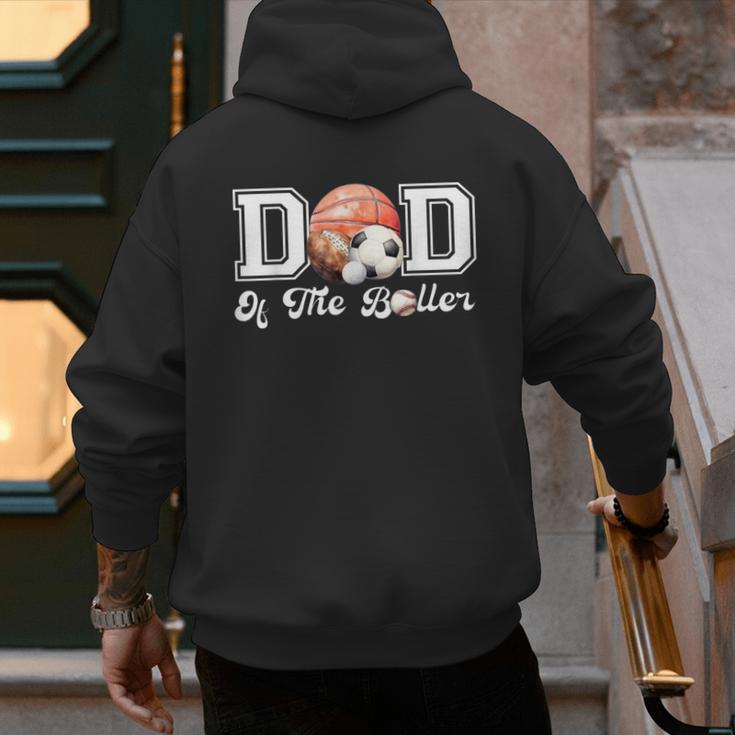Dad Of The Birthday Boller Born 2 Ball Matching Family Party Men's Hoodie Back Print
