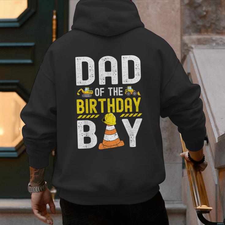 Dad Of The Birthday Boy Construction Worker Bday Men's Hoodie Back Print
