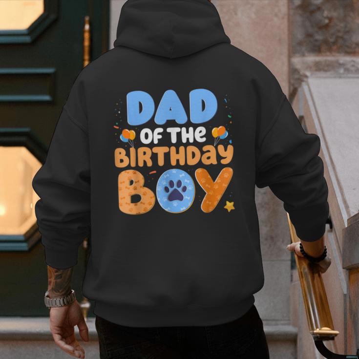 Dad Of The Birthday Boy Dog Lover Family Matching Men's Hoodie Back Print