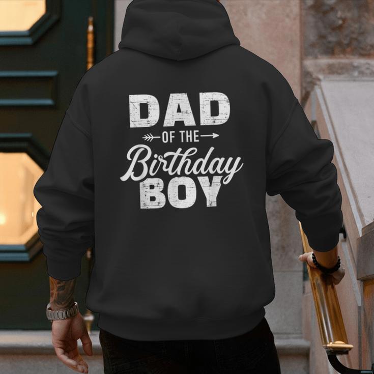 Dad Of The Birthday Boy Matching Family Party Men's Hoodie Back Print