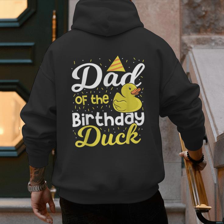 Dad Of The Birthday Duck Boy Rubber Duck Birthday Girl Men's Hoodie Back Print