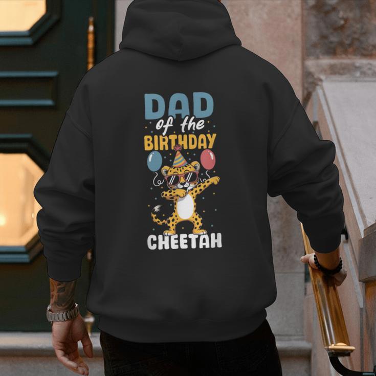 Dad Of The Birthday Girl Boy Cheetah Men's Hoodie Back Print