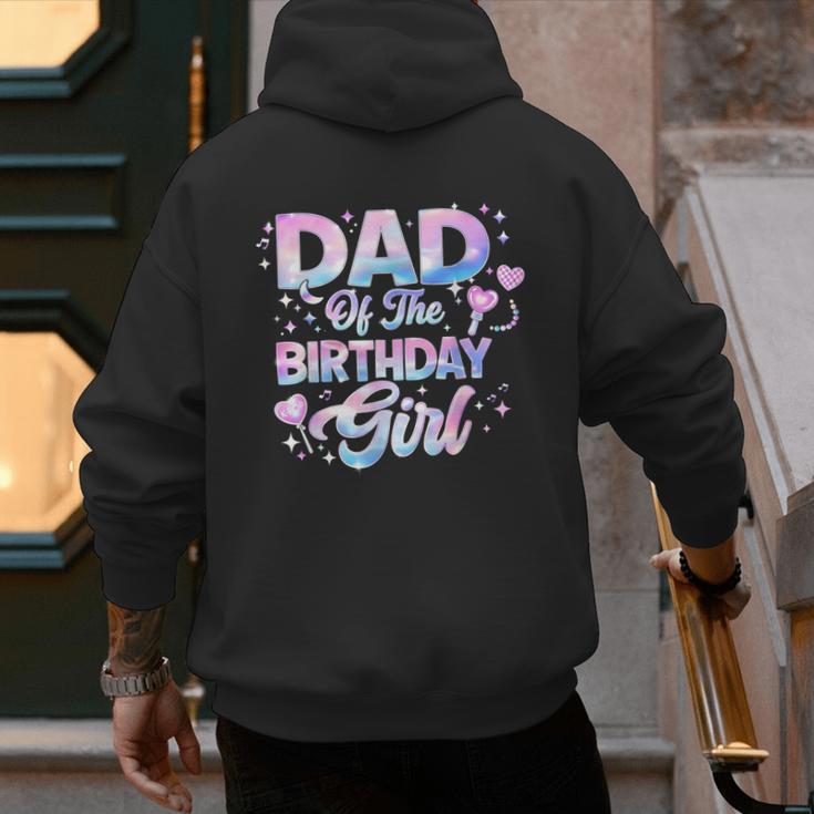 Dad Of The Birthday Girl Kpop Family Matching Party Men's Hoodie Back Print