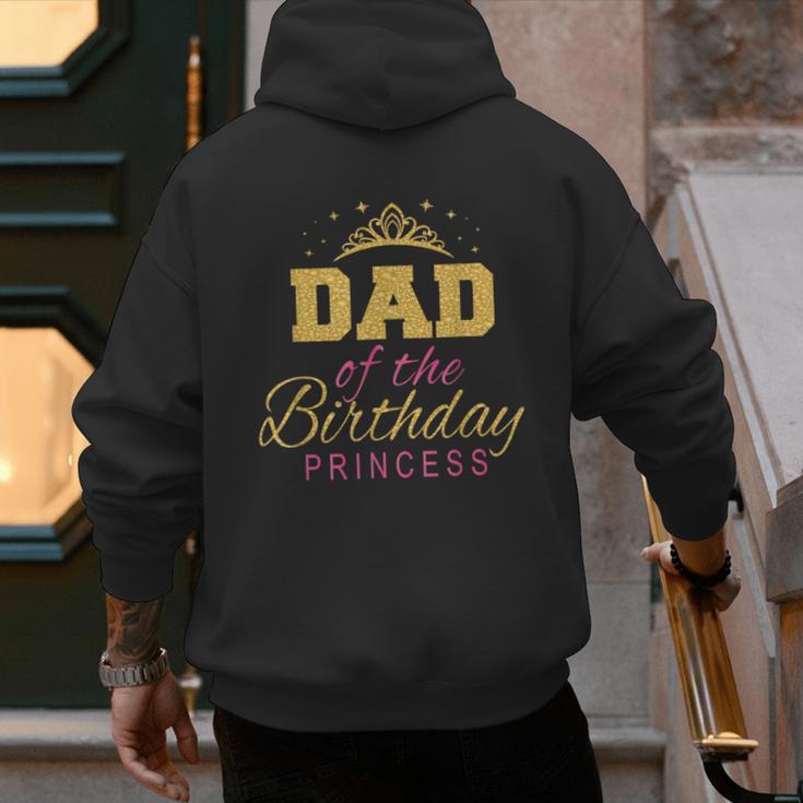 Dad Of The Birthday Princess Girls Party Small Men's Hoodie Back Print