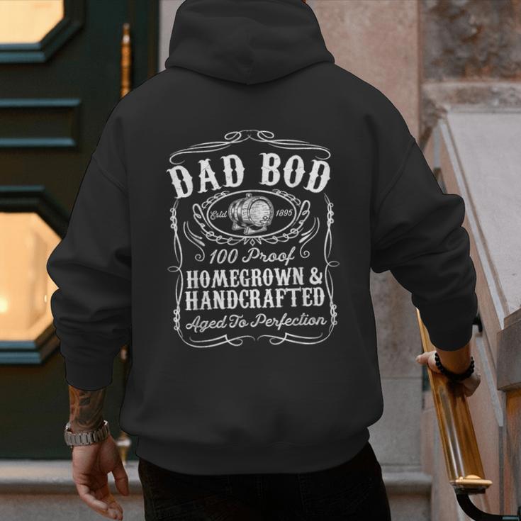 Dad BOD Whiskey Bourbon Lover For Dad Men's Hoodie Back Print