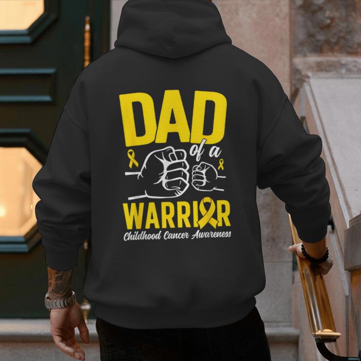 Dad Of A Childhood Cancer Warrior Childhood Cancer Awareness Men's Hoodie Back Print Dad Of A Childhood Cancer Warrior Childhood Cancer Awareness Men's Hoodie Back Print