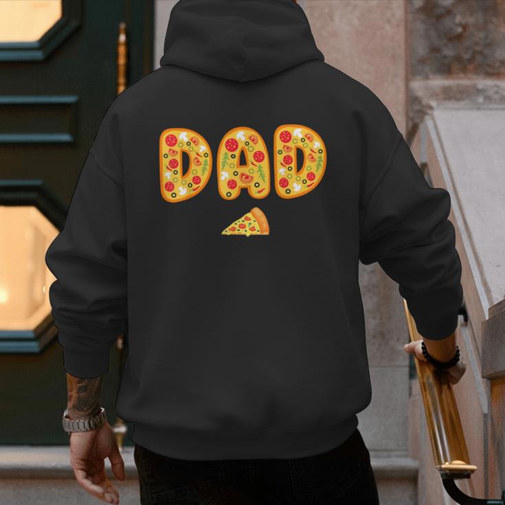 Dad Daddy Matching Birthday Squad Crew Pizza Family Men's Hoodie Back Print