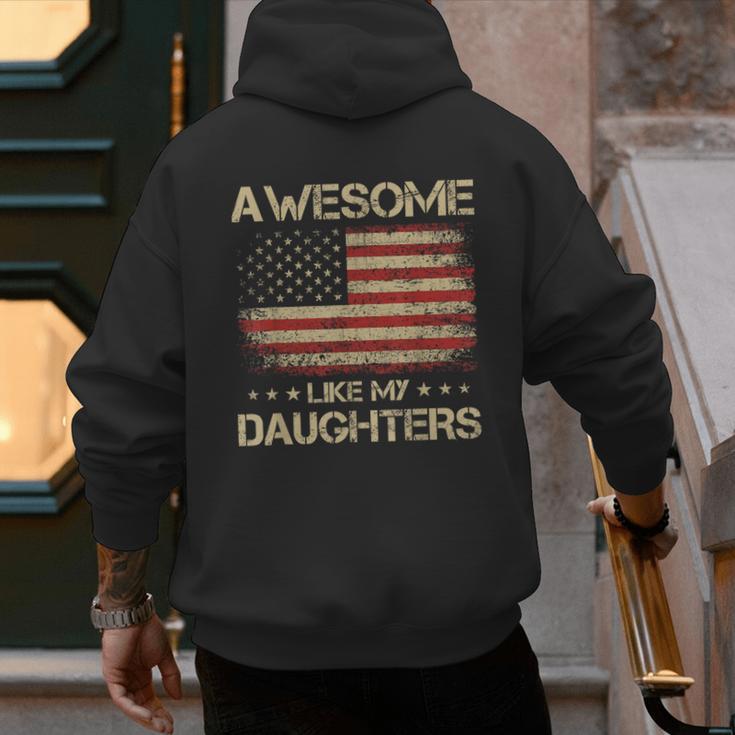 Dad From Daughter Awesome Like My Daughters Men's Hoodie Back Print