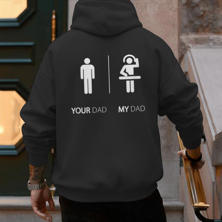 My Dad Is A DJ Disk Jockey DJ T-Shirt Men's Hoodie Back Print