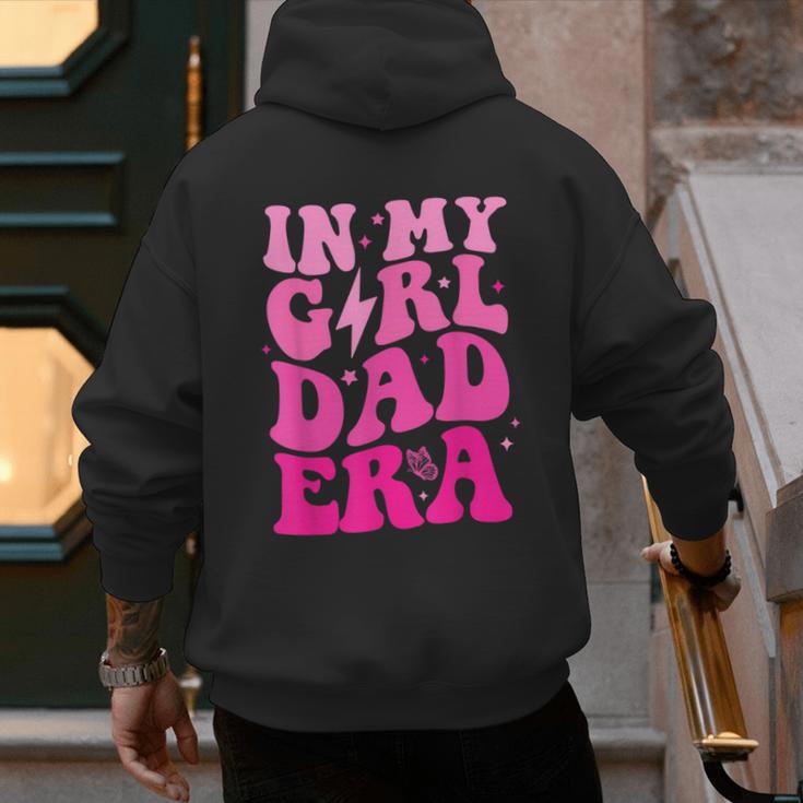 In My Dad Era Girl Groovy Retro Papa Fathers Day Men's Hoodie Back Print