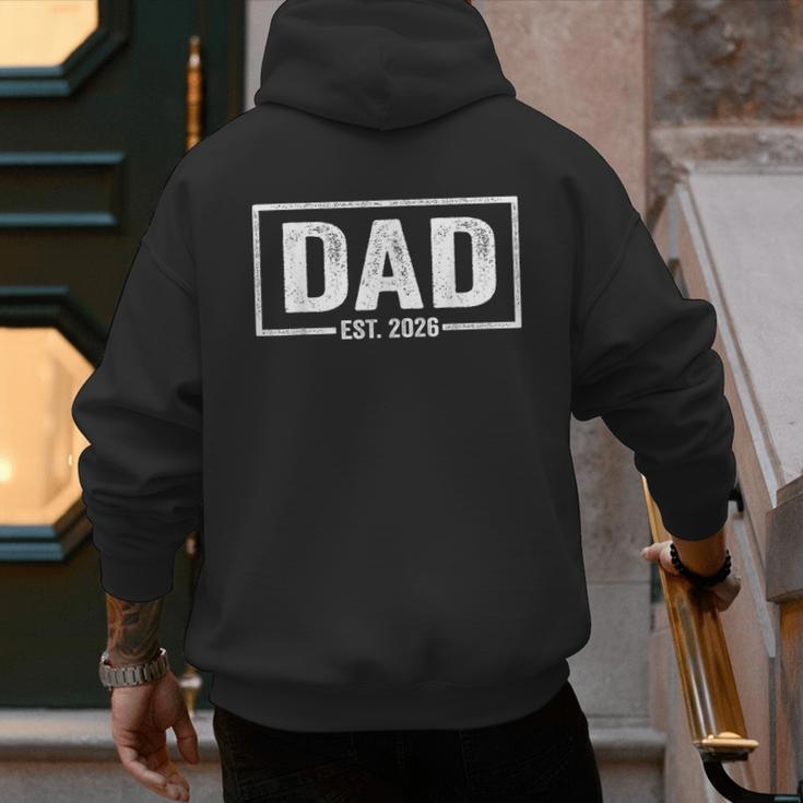 Dad Est 2026 Father 2026 Loading New Dad 2026 Men's Hoodie Back Print