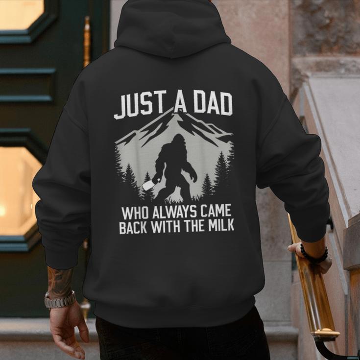 Dad Father Bigfoot Just A Dad Who Always Came Back Men's Hoodie Back Print Dad Father Bigfoot Just A Dad Who Always Came Back Men's Hoodie Back Print