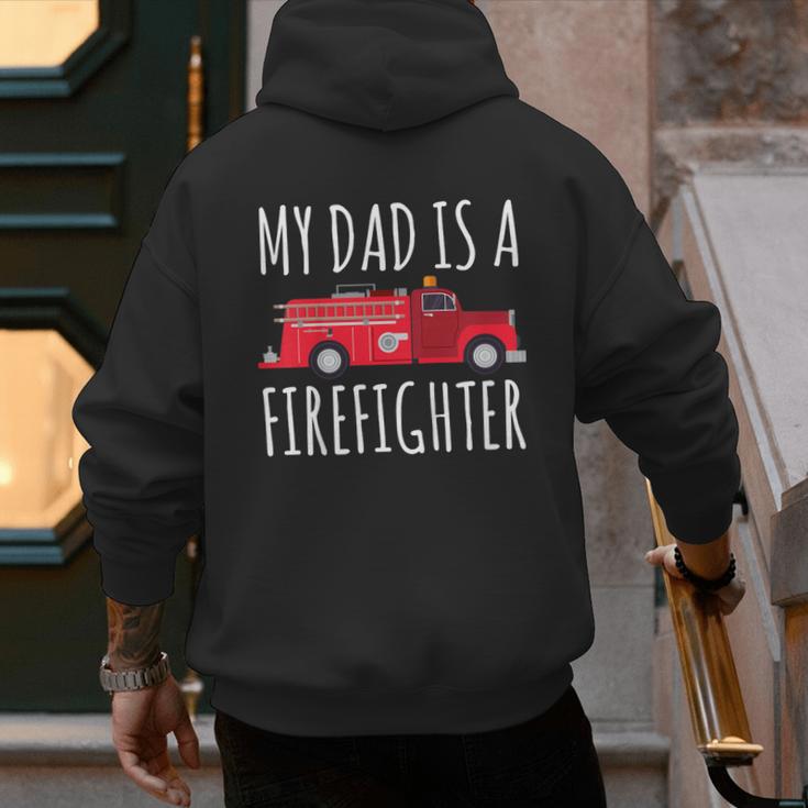 My Dad Is A Firefighter Men's Hoodie Back Print