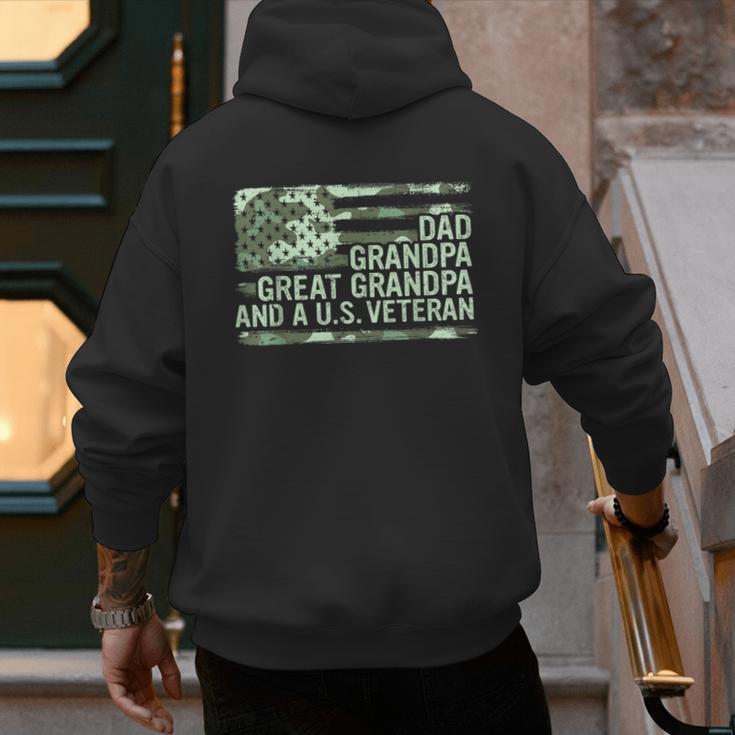 Dad Grandpa Great Grandpa Veteran Fathers Day Great Grandpa Men's Hoodie Back Print Dad Grandpa Great Grandpa Veteran Fathers Day Great Grandpa Men's Hoodie Back Print