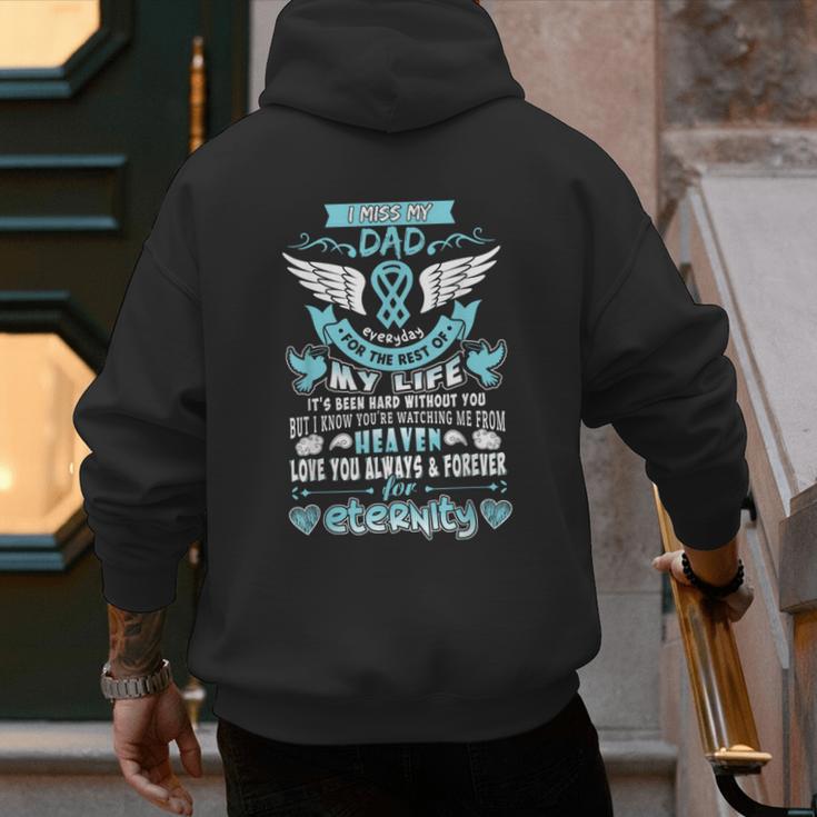 Dad Is My Guardian Angel Missing Memorial Day For Men Women Men's Hoodie Back Print