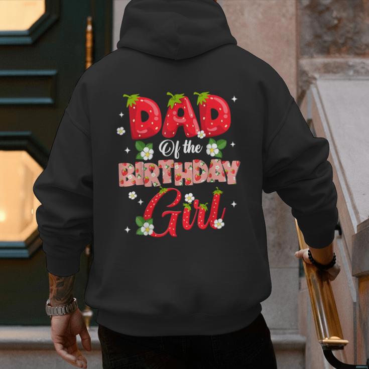 Dad And Mom Birthday Girl Strawberry Berry Sweet One Two Men's Hoodie Back Print