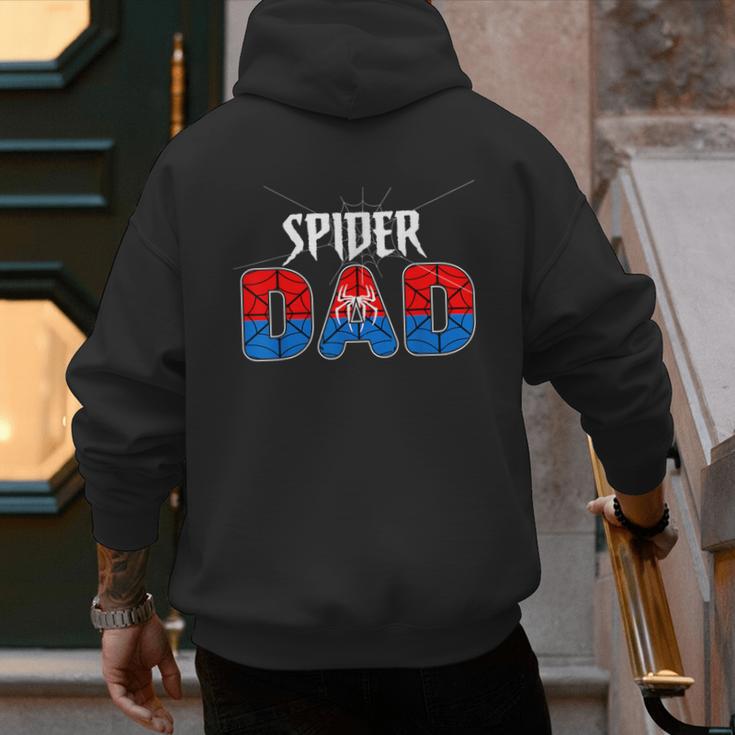 Dad And Mom Spider Family Matching Birthday Halloween Men's Hoodie Back Print