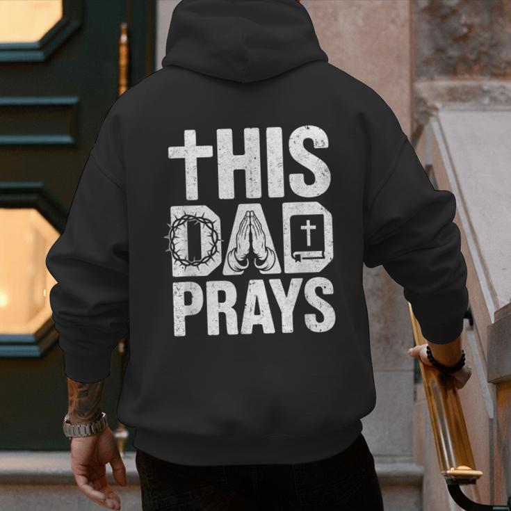 This Dad Pray Religious Vintage Father's Day Christian Daddy Men's Hoodie Back Print