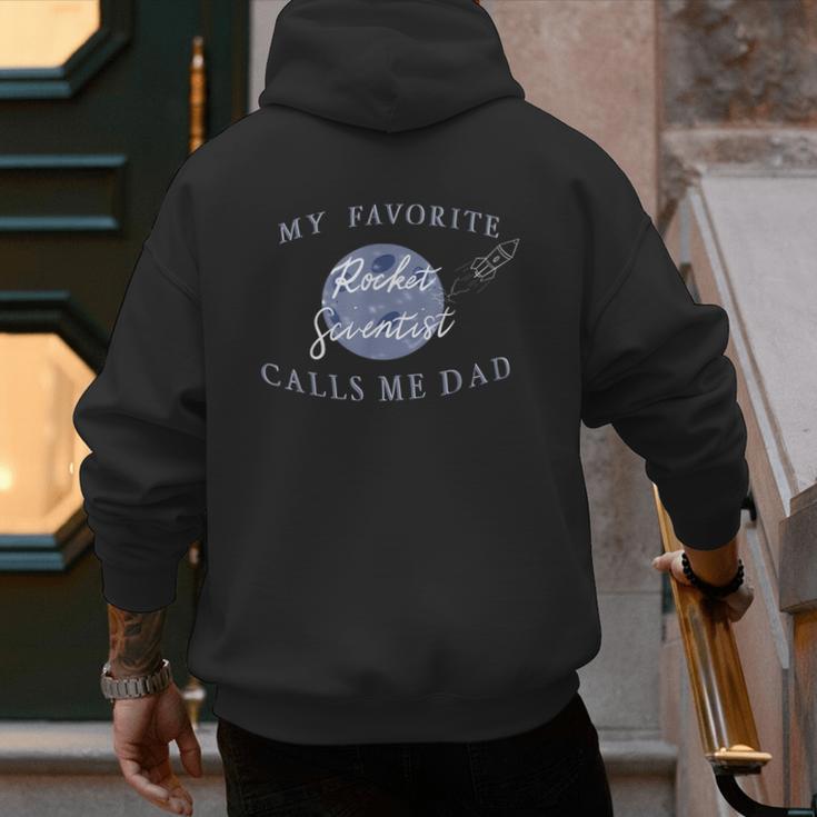 Dad Rocket Scientist Men's Hoodie Back Print