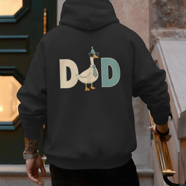 Dad Silly Goose 1st Birthday Family Matching Pocket Men's Hoodie Back Print