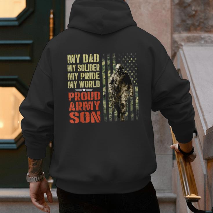 My Dad Is A Soldier Hero Proud Army Son US Military Men's Hoodie Back Print My Dad Is A Soldier Hero Proud Army Son US Military Men's Hoodie Back Print