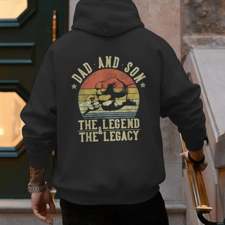 Dad And Son The Legend And The Legacy Dad Men's Hoodie Back Print Dad And Son The Legend And The Legacy Dad Men's Hoodie Back Print